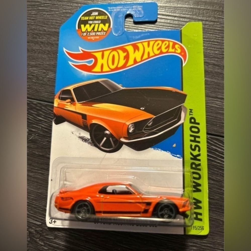 Hot Wheels '69 Ford Mustang Boss 302 HW Workshop Series 195/250 Orange 2013
